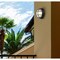 Westinghouse Fixture Wall Outdoor LED Dimmable 12W Round Sconce, Textured Black White Glass 6114000 - alternate 4